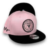 Inter Miami New Era 9FIFTY Pink & Black Snapback Hat Black Botton