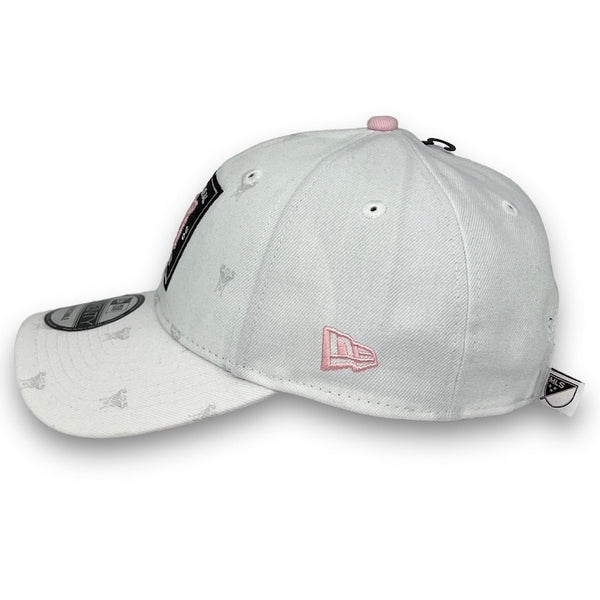 Inter Miami New Era 9TWENTY White Snapback Hat Pink Botton