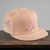Braves 99WS 59FIFTY Pecan New Era Hat Pink UV