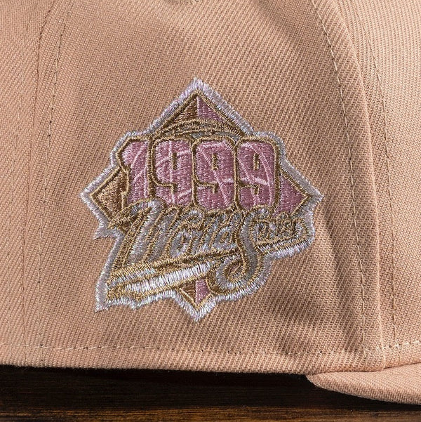 Braves 99WS 59FIFTY Pecan New Era Hat Pink UV