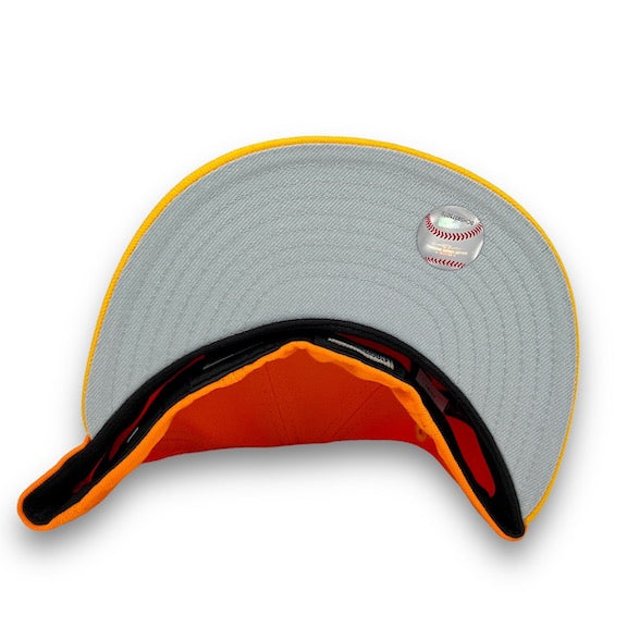 Kansas City Royals 15 WS 59FIFTY New Era D Orange & Yellow Fitted Hat S Grey UV