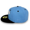 Kansas City Royals 50th Anni. 59FIFTY New Era Sky Blue & Black Fitted Hat Grey Bottom