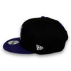 Kings NBA New Era 9FIFTY Black & Purple Snapback Hat Grey Botton