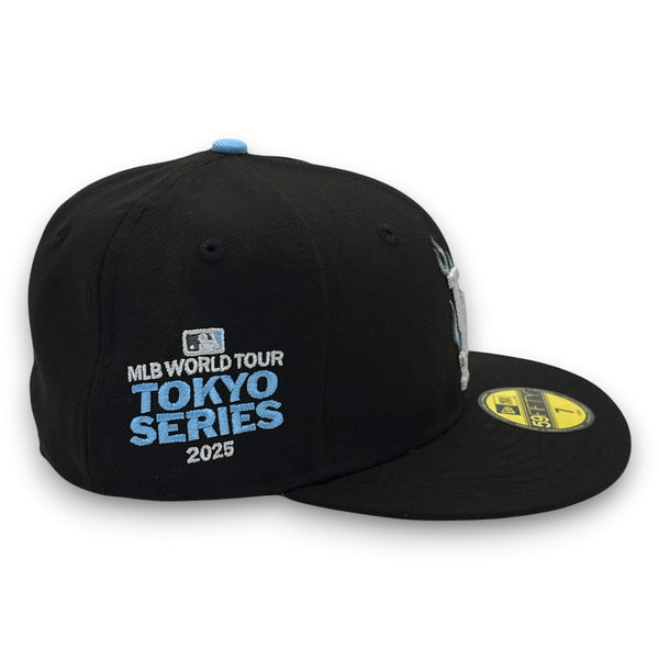 LA Dodger Tokio Series 59FIFTY New Era Black Hat Sky UV