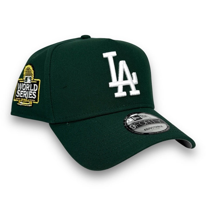 LA Dodgers 24WS New Era 9FORTY AF DK Green Snapback Hat