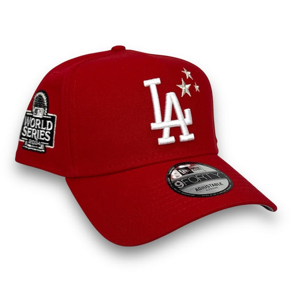 LA Dodgers ☆ 24WS New Era 9FORTY AF Red Snapback Hat