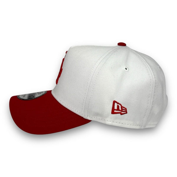 LA Dodgers 24WS New Era 9FORTY AF White & Red Snapback Hat