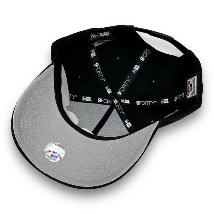 LA Dodgers 40th New Era 9FORTY AF Black Snapback Hat