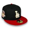 LA Dodgers 50th 59FIFTY New Era Black & Red Hat