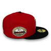 LA Dodgers 50th 59FIFTY New Era Red & Black Hat