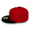 LA Dodgers 50th 59FIFTY New Era Red & Black Hat