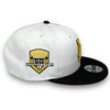 LA Dodgers 50th New Era 9FIFTY White & Black Snapback Hat Yellow UV