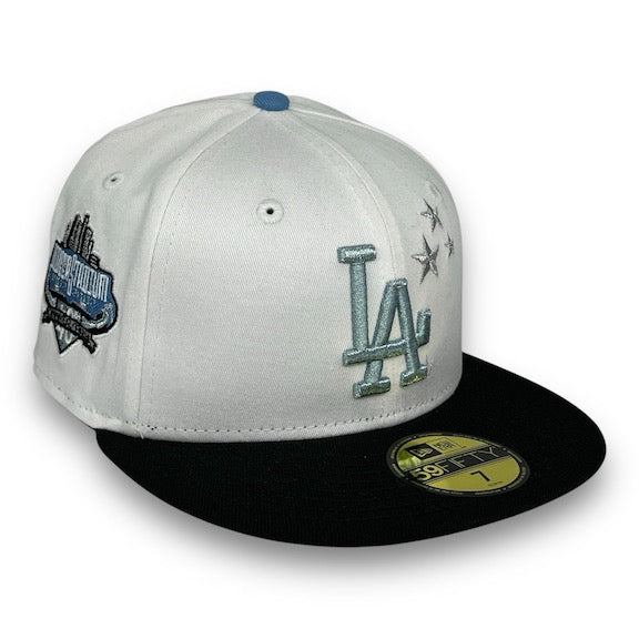 LA Dodgers Stars 40th 59FIFTY New Era White & Black Hat