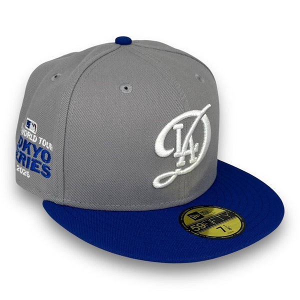 LA Dodgers Tokyo S 59FIFTY Fitted Grey & Blue Hat
