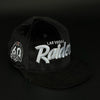 Las Vegas Raiders 59FIFTY New Era Black Velvet & Black Corduroy Fitted Hat Grey Bottom