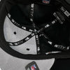 Las Vegas Raiders 59FIFTY New Era Black Velvet & Black Corduroy Fitted Hat Grey Bottom