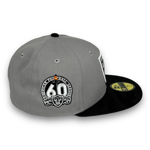Las Vegas Raiders 59FIFTY New Era Gray & Black Camo Fitted Hat