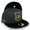 Los Angeles FC New Era 9FIFTY DK Grey & Black Snapback Hat Black Botton