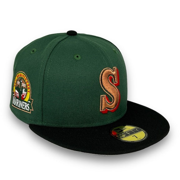 Mariners 30th 59FIFTY New Era Green & Black Fitted Hat – USA CAP KING