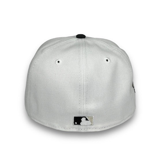 Mets 15 WS 59FIFTY New Era White & Graphite Hat Snow Grey UV