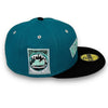 Mets 25th Anni. 59FIFTY New Era T Green & Black Fitted Hat Snow Grey Bottom