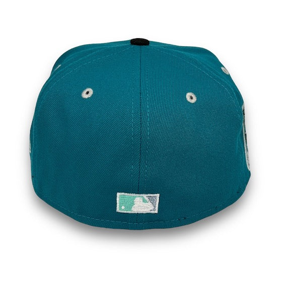 Mets 25th Anni. 59FIFTY New Era T Green & Black Fitted Hat Snow Grey Bottom