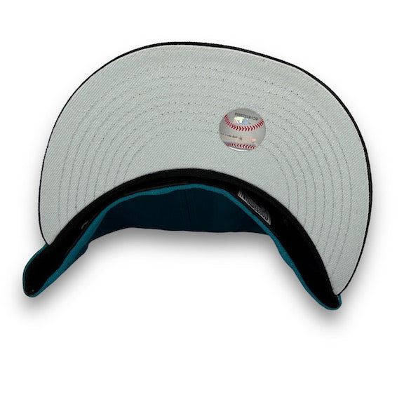 Mets 25th Anni. 59FIFTY New Era T Green & Black Fitted Hat Snow Grey Bottom