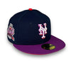 Mets 40th Anni. New Era 59FIFTY O. Blue & Purple Hat Lava Red Bottom