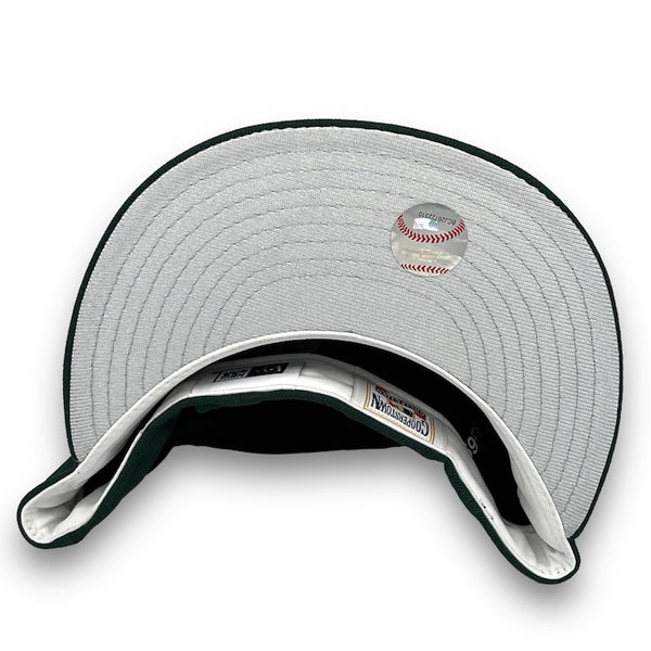 Mets 50th Anni. 59FIFTY New Era Dk Green Fitted Hat Silver Bottom