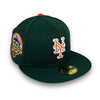 Mets 50th Anni. 59FIFTY New Era Dk Green Fitted Hat Silver Bottom