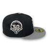 Mets 50th Anni. 59FIFTY New Era Graphite & Grey Fitted Hat Grey Bottom