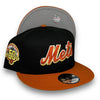Mets 50th New Era 9FIFTY Black & Rust Orange Snapback Hat