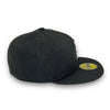 Mets Basic 59FIFTY New Era Black Fitted Hat Gray Bottom