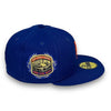 Mets Laurel Side Patch 59FIFTY New Era Blue Fitted Hat C Green Bottom