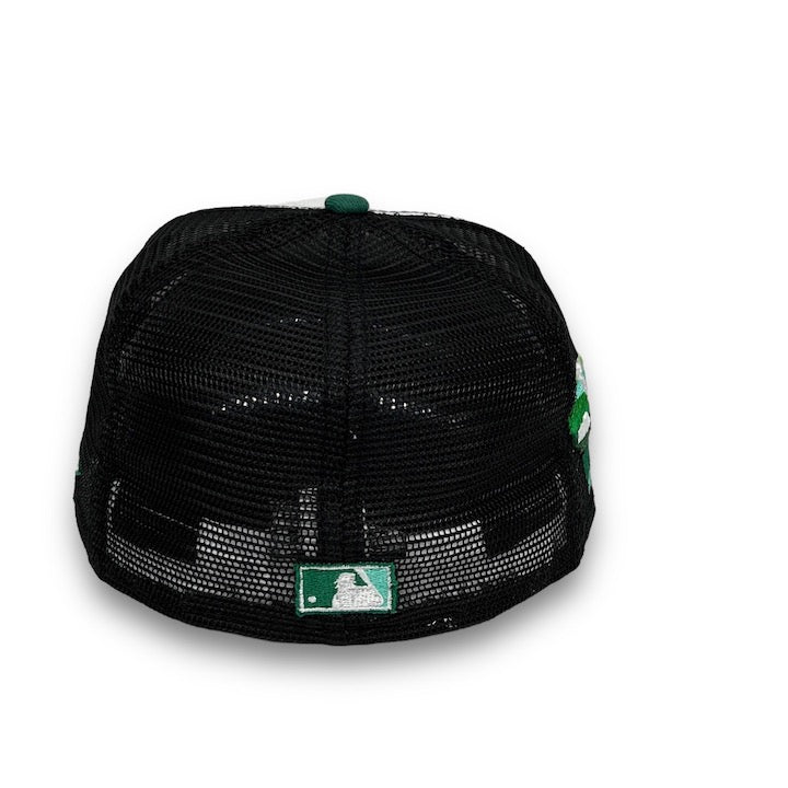 Mets Liberty 59FIFTY Trucker New Era White & Black Fitted Hat Snow Grey Bottom