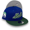 Mets NYC Sunrise New Era 9FIFTY Blue & Green Snapback Hat Grey Botton