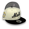 Mets NYC Sunrise New Era 9FIFTY Chrome & Black Snapback Hat Grey Botton