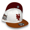 Mets New Era 9FIFTY White & Rust Orange Snapback Hat H Red UV