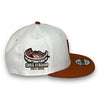 Mets New Era 9FIFTY White & Rust Orange Snapback Hat H Red UV