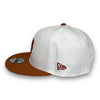 Mets New Era 9FIFTY White & Rust Orange Snapback Hat H Red UV