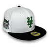 Mets Stadium 59FIFTY New Era White & Black Hat Green UV