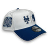 Mets x Yankees 00WS New Era 9FORTY AF White & Blue Snapback Hat