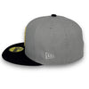 Milwaukee Brewers 59FIFTY New Era Seashore Grey & Navy Fitted Hat Green Bottom