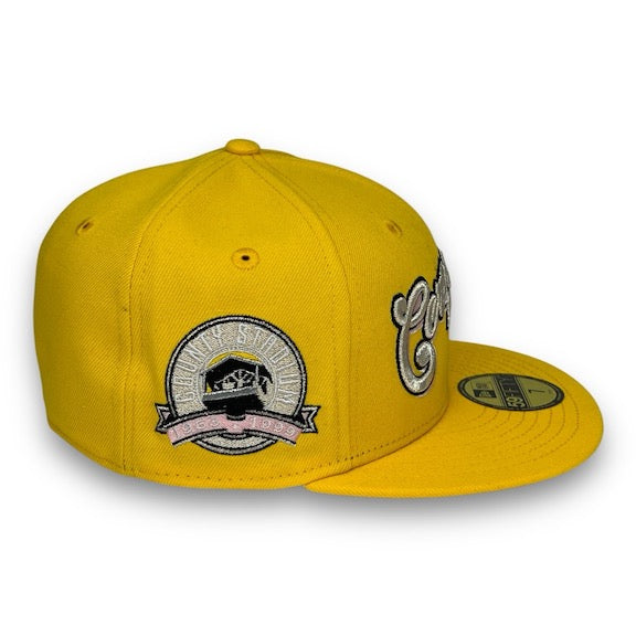 Milwaukee Brewers Stadium 59FIFTY New Era Yellow Hat Pink UV