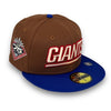 NY Giants 75th Anni. 59FIFTY New Era Brown & Blue Fitted Hat