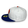 NY Knicks 2 59FIFTY New Era White & Blue Hat