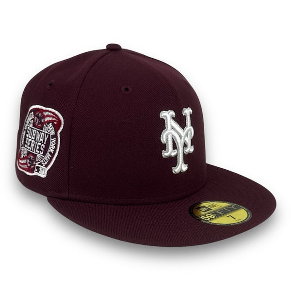 NY Mets 2000 Subway Series 59FIFTY Burgundy Hat