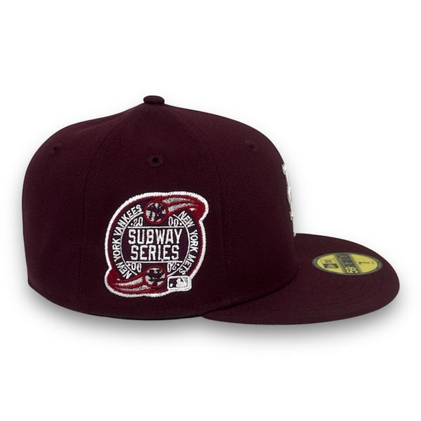 NY Mets 2000 Subway Series 59FIFTY Burgundy Hat