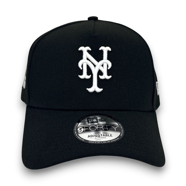 NY Mets 86WS New Era 9FORTY AF Black Snapback Hat