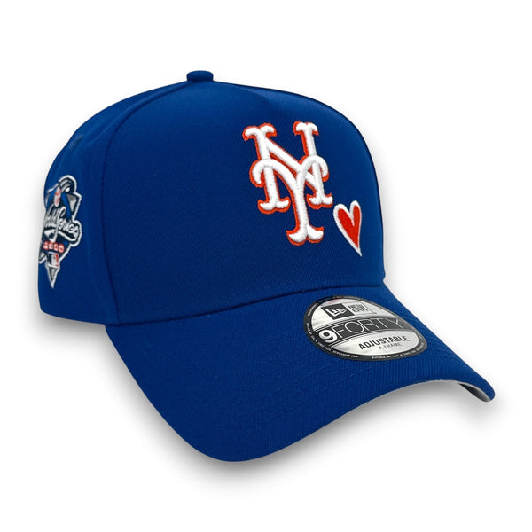 NY Mets Heart New Era 9FORTY AF Blue Snapback Hat